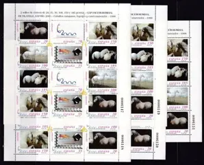 Spanje 1999 - Carthusian horses. 5 mini-sheetlets
