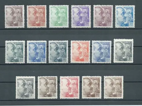 Spanje 1940/1945 - Grof getande frank Goed gecentreerd - Edifil nº 919/35