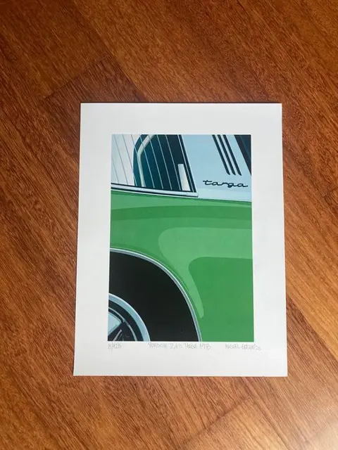 Afbeelding/illustratie - Porsche 911 Targa 1973, hand