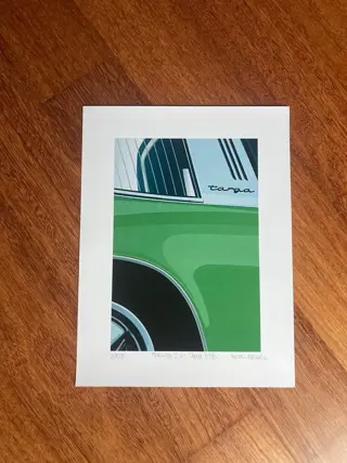 Afbeelding/illustratie - Porsche 911 Targa 1973, hand