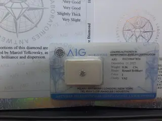 1 pcs Diamant - 0.36 ct - Rond - I - VS2