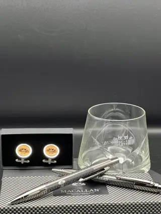 Macallan pens, glass and cufflinks - N/A