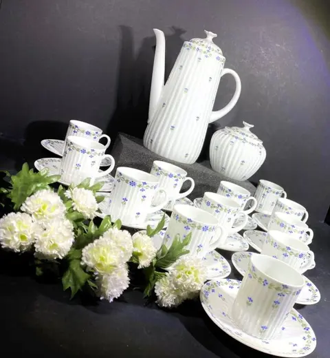 Limoges, GDA - Oud koffieservies (26) - Art Deco - Porselein