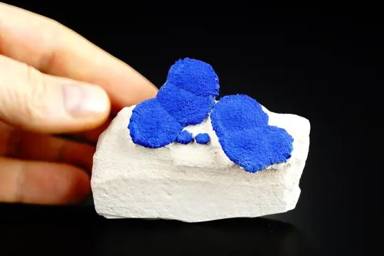AZURITE zon in wit KAOLINITE - TOPKWALITEIT - natuurlijk -