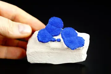 AZURITE zon in wit KAOLINITE - TOPKWALITEIT - natuurlijk -