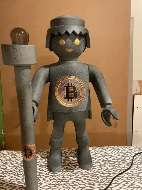 Playmobil - Figuur/beeld XXL Géant Custom par Jom, Bitcoin