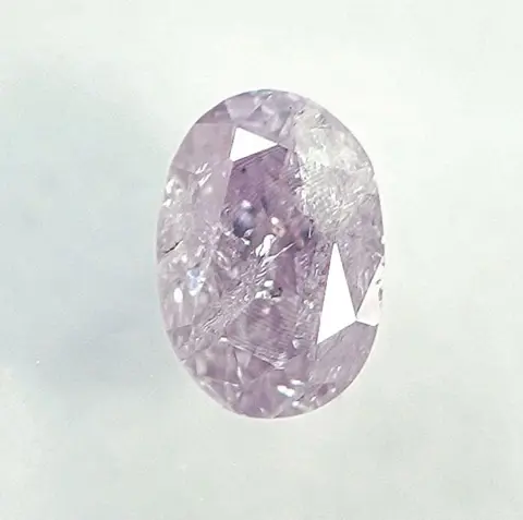 Diamant - 0.16 ct - Ovaal - Natural Fancy Light Pink - I3 -