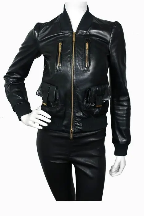 Dsquared2 - Leather Bomber Jacket Leren jas