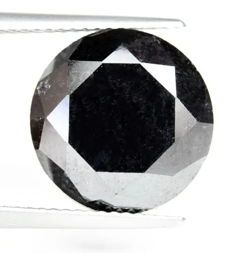 Diamant - 9.90 ct - Fancy Black treated colour - *NO
