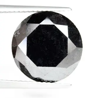 Diamant - 9.90 ct - Fancy Black treated colour - *NO