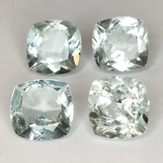 4 pcs Groen Aquamarijn - 5.26 ct