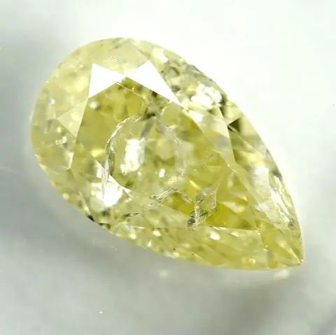Diamant - 1.25 ct - Peer - Natural Fancy Light Yellow - I2