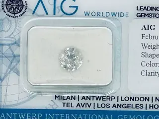 1 pcs Diamant - 1.00 ct - Briljant, Rond - H - P2