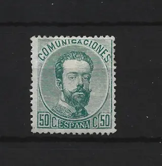 Spanje 1872 - Amadeo I. 50 céntimos green - Edifil 126