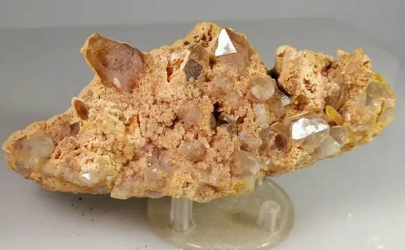 Orthoklaas Amethist Kwarts Kristallen op matrix - 13×6×5 cm