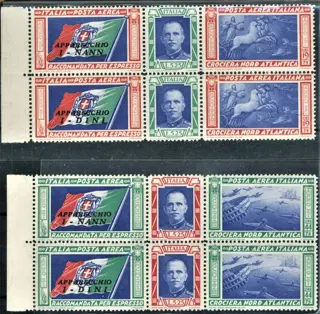 Koninkrijk Italië - Two sets of I-NANN and I-DINI triptychs in pairs