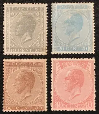 België 1865/1866 - Leopold II in Profiel Tanding 15 x 15 - 10c-40c - OBP 17A/20A
