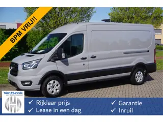 Ford Transit 350L L3H2 Limited AUT-8 165PK BPM VRIJ Navi, Adap. Cruise, 360° Cam, Trekhaak, 2x Schui