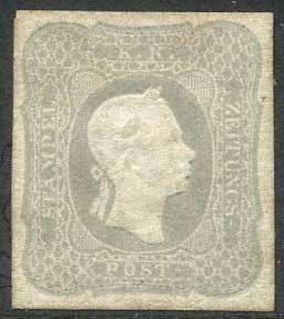 Italiaanse oude staten - Lombardije Venetië 1861 - Effigy of Franz Joseph facing right, newspapers 1.05 s. grey - Sassone G 10