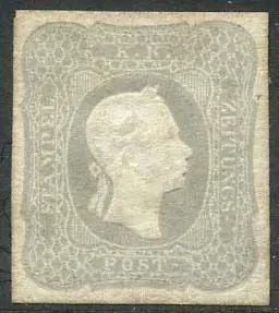 Italiaanse oude staten - Lombardije Venetië 1861 - Effigy of Franz Joseph facing right, newspapers 1.05 s. grey - Sassone G 10