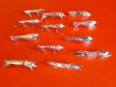 Christofle - Messensteunen (12) - Art Deco - Verzilverd -