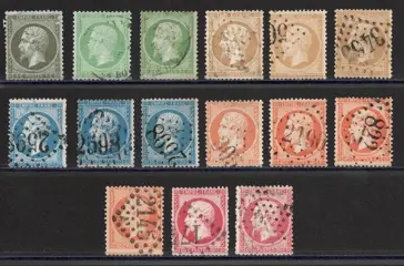 Frankrijk 1862 - Set of ‘Napoleon III’ selected from 19 to 24, cancelled Beautiful quality - Yvert
