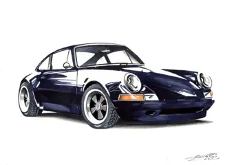 Afbeelding/illustratie - Porsche 911 Singer - Dessin