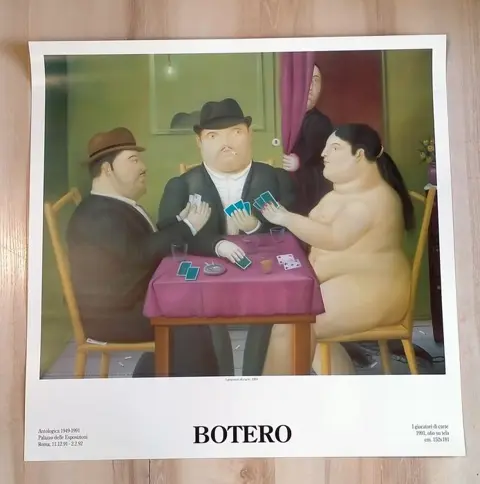 Fernando Botero (after) - i GIOCATORI DI CARTE - 1991