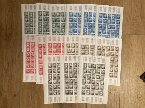 Monaco 1981 - Complete series - high facial value sheets - mint** - Yvert n°1281 à 1285 x 90 exemplaires