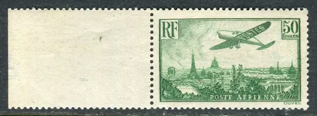 Frankrijk 1936 - Airmail - Rare No. 14 MNH, sheet edge