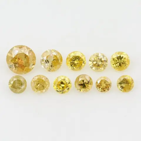 11 pcs Diamant - 1.89 ct - Briljant, Rond - Kleurbehandeld