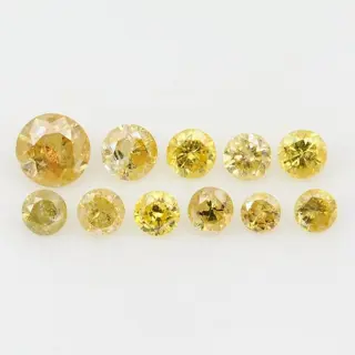 11 pcs Diamant - 1.89 ct - Briljant, Rond - Kleurbehandeld