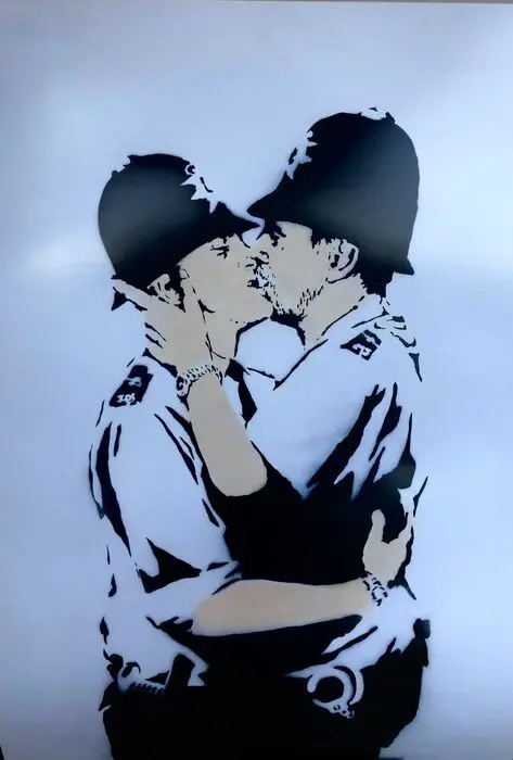 Banksy (after) - Kissing Coppers - Original Poster - World