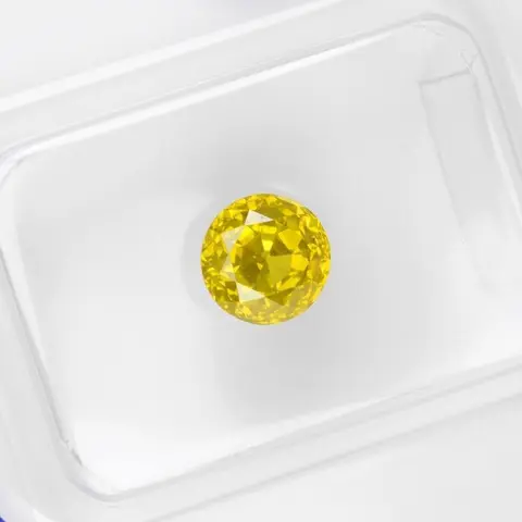 Diamanten - 0.97 ct - Briljant, Rond - SI1 - Fancy Deep