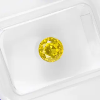 Diamanten - 0.97 ct - Briljant, Rond - SI1 - Fancy Deep