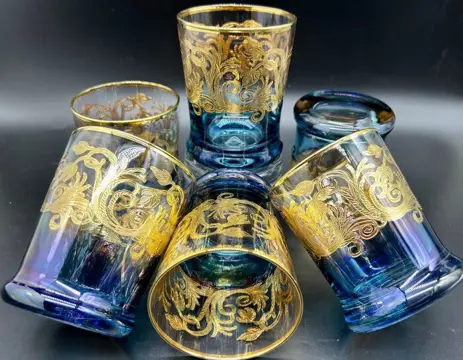 Antica bottega Italiana - Luxe whiskyglazen in gekleurd