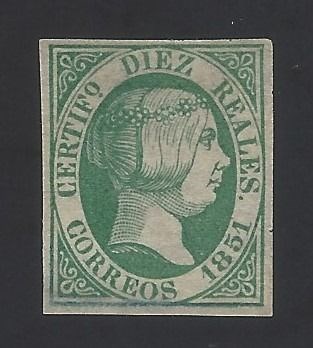 Spanje 1851 - Elizabeth II 10 Reales Cem-certificaat