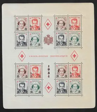 Monaco 1951 - Red Cross - mint** - Yvert bloc n°4A