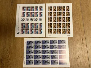 Frans-Polynesië 1996 - non dentelés - exposition China 96, cigale, Arts du Pacifique - en feuilles - neufs** - Maury n°509 x 20 exemplaires et n°516 et 517 x 25 exemplaires
