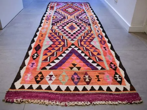 Old Kurdi kilim - Vloerkleed - 288 cm - 93 cm