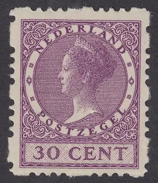 Nederland 1928 - Wilhelmina type Veth met afwijkende roltanding - NVPH R53a