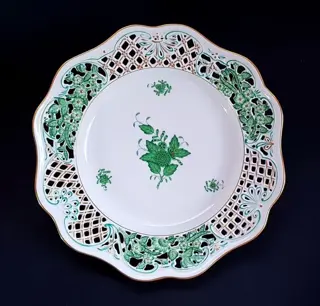 Herend - Kunstwerk opengewerkt rond bord (27 cm) - Appony