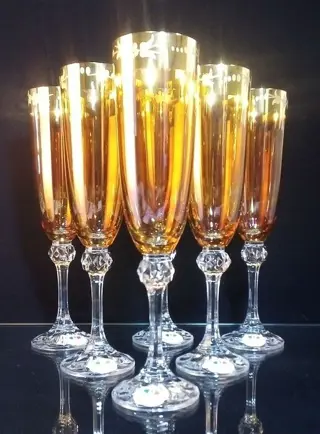 F.lli Fumo cristalleria - Champagneglazen (6) - .999 (24