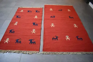 Kelim set (2x) - Vloerkleed - 160 cm - 90 cm