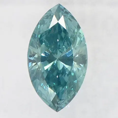 1 pcs Diamant - 0.58 ct - Markies - fancy intens blauw - SI1