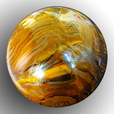 Gepolijste bol Tijgeroog - 141×141×141 mm - 4033 g