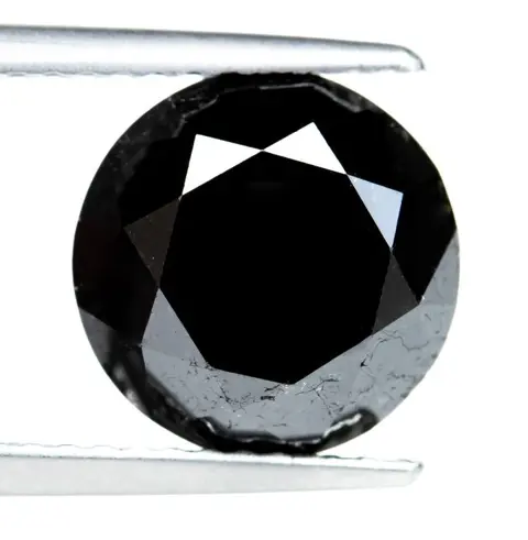 Diamant - 4.24 ct - Fancy Black treated colour - *NO