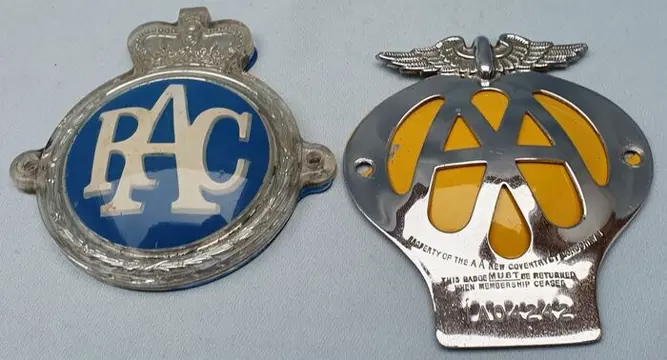Embleem/mascotte/kenteken - Grille Badge - AA en RAC - 1950
