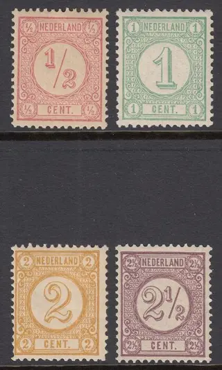 Nederland 1876 - Drukwerkzegels (oude druk) - NVPH 30/33