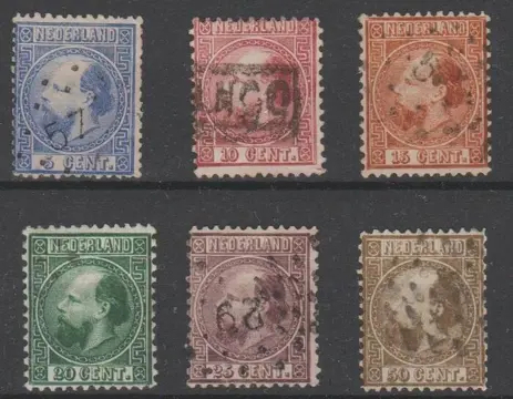 Nederland 1867/1868 - Koning Willem III - NVPH 7/12